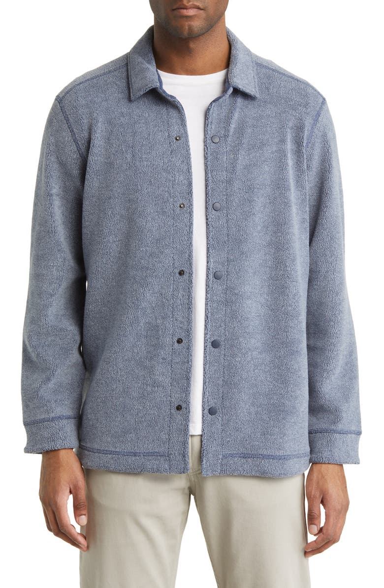 Johnston & Murphy Reversible Fleece Shirt Jacket, Main, color, 