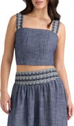 NVLT Embroidered Crop Top