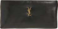 Saint Laurent Calypso Long Leather Pouch Clutch