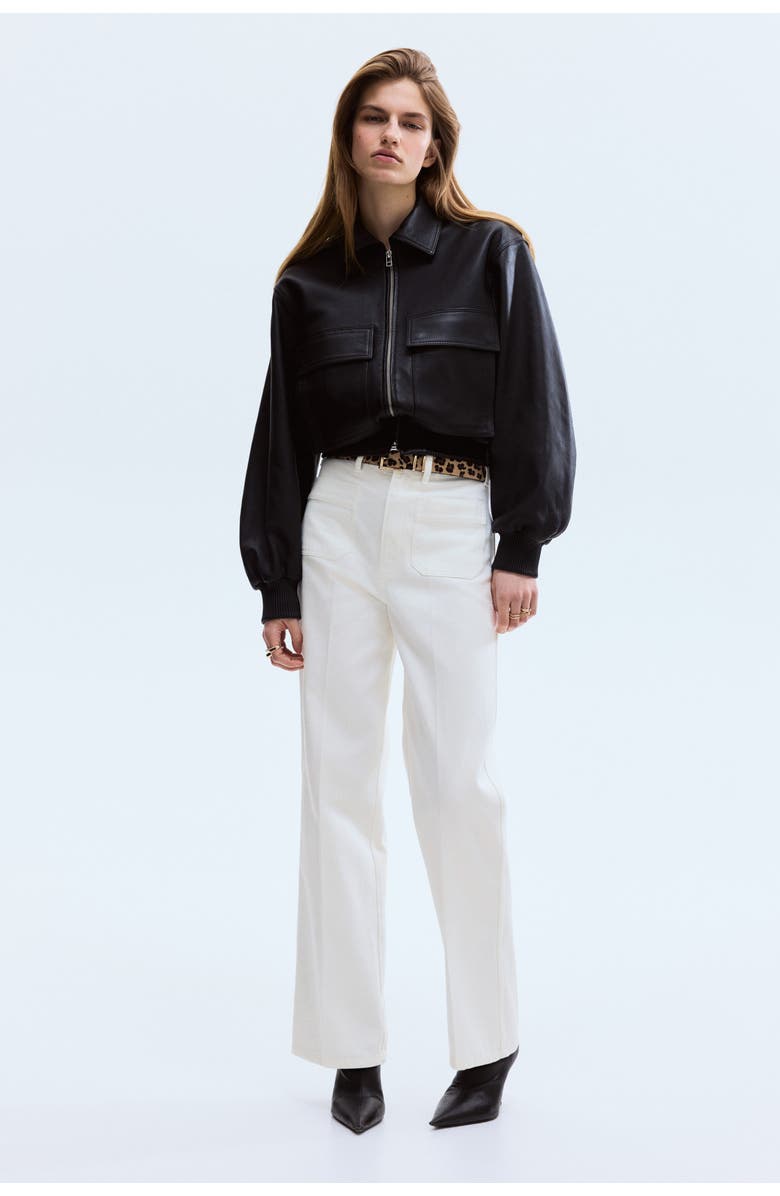 H&M Straight Leg High Waist Jeans, Alternate, color, 