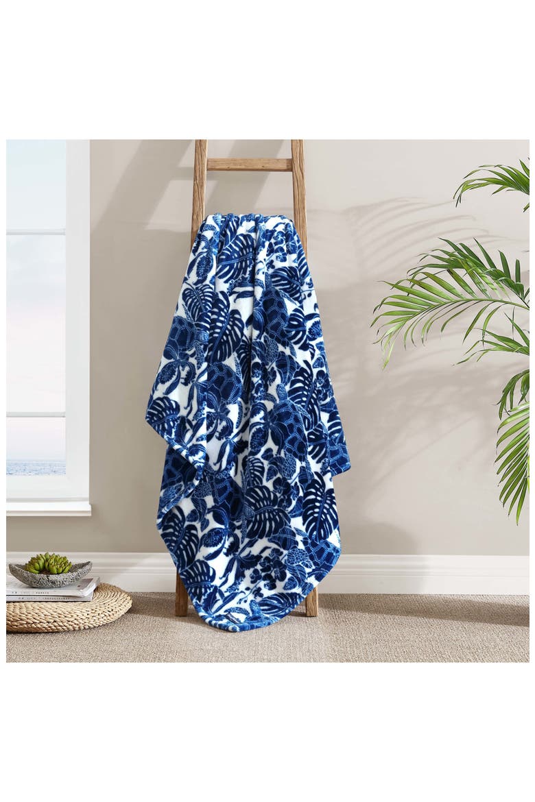 Turtle Bay Throw Blanket, Alternate, color, DARK BLUE