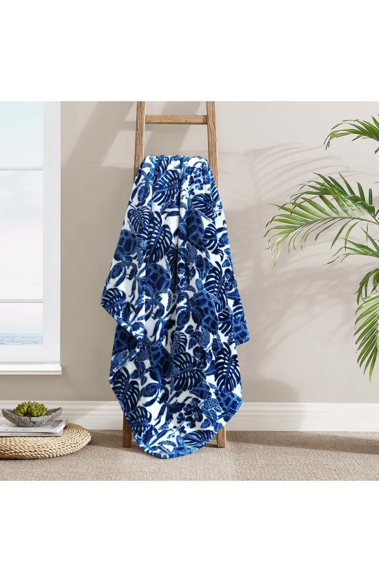 Tommy Bahama Turtle Bay Throw Blanket, Alternate, color, Dark Blue