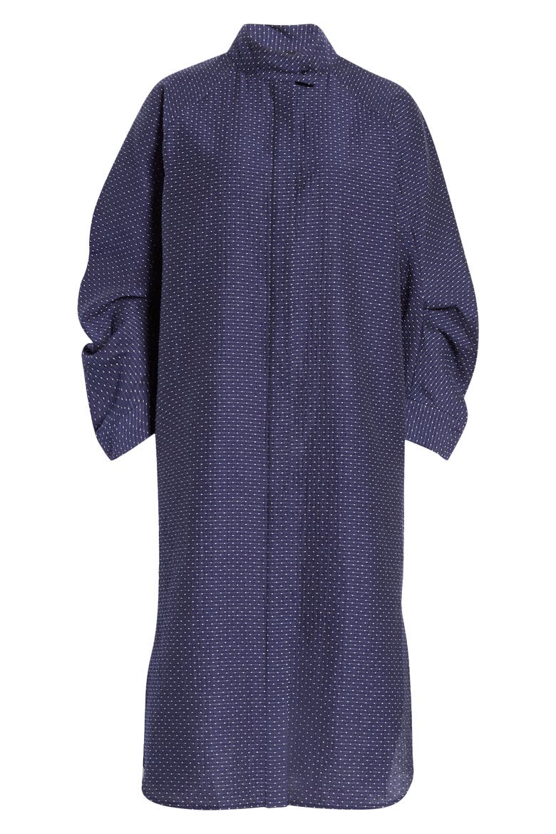 Camisa Cotton Blend Midi Shirtdress, Alternate, color, INK
