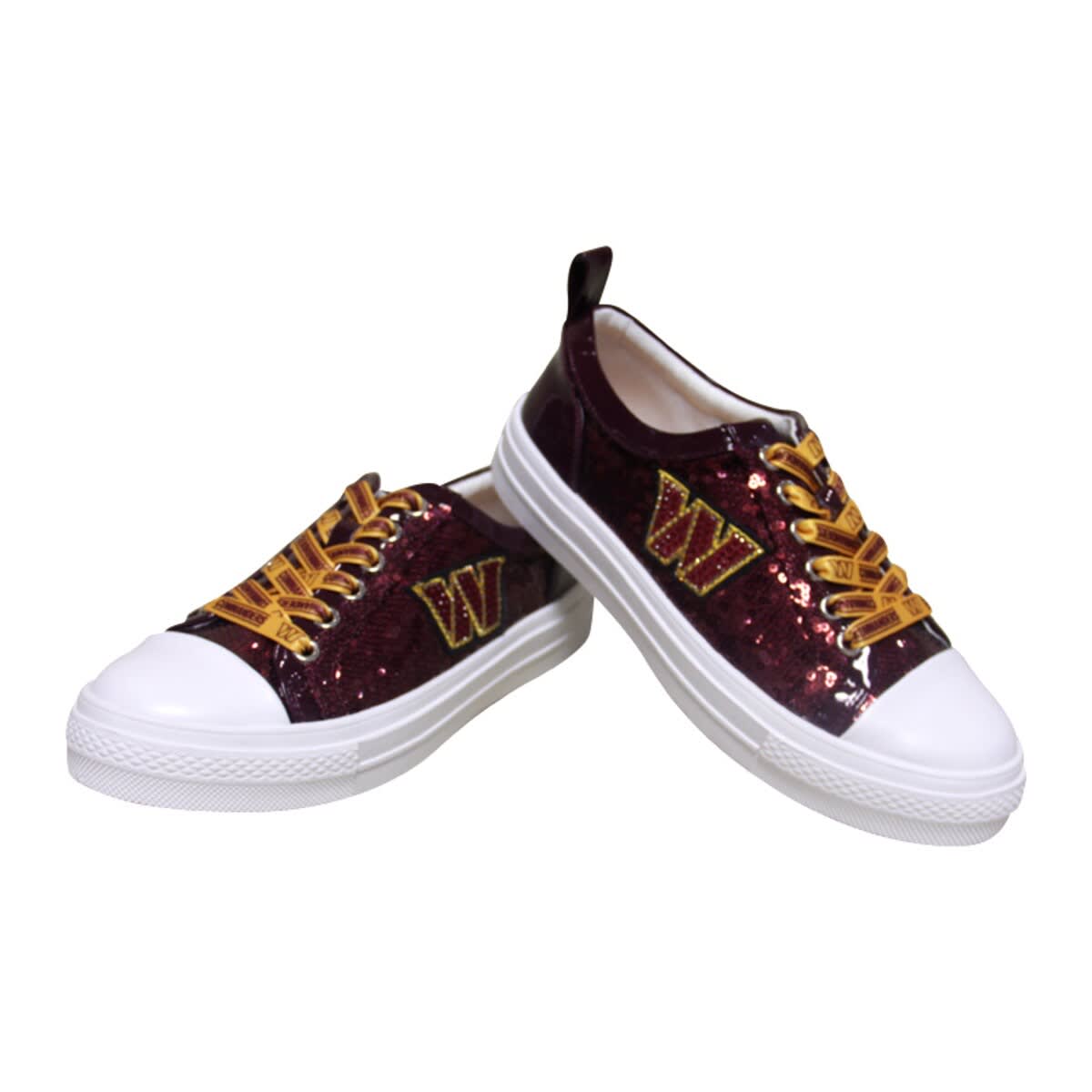 CUCE Women's Cuce Burgundy Washington Commanders Team Sequin Sneakers, Alternate, color, 
