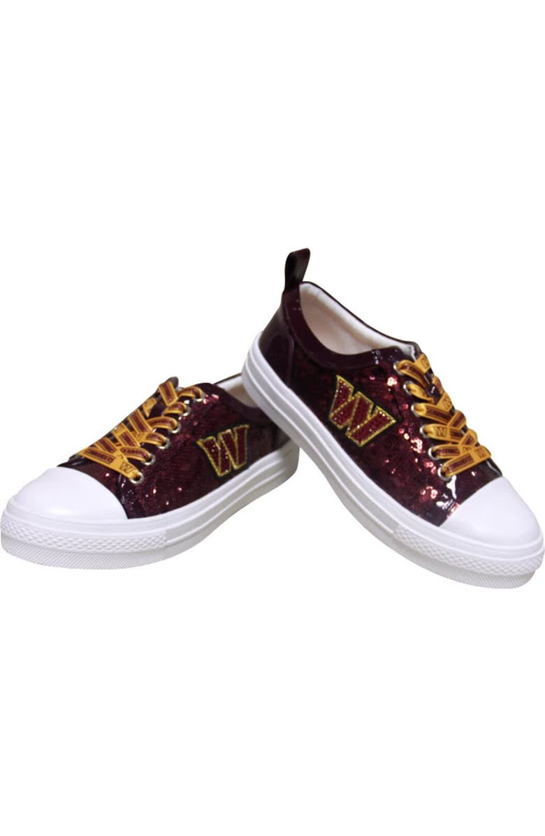 CUCE Women's Cuce Burgundy Washington Commanders Team Sequin Sneakers, Alternate, color,