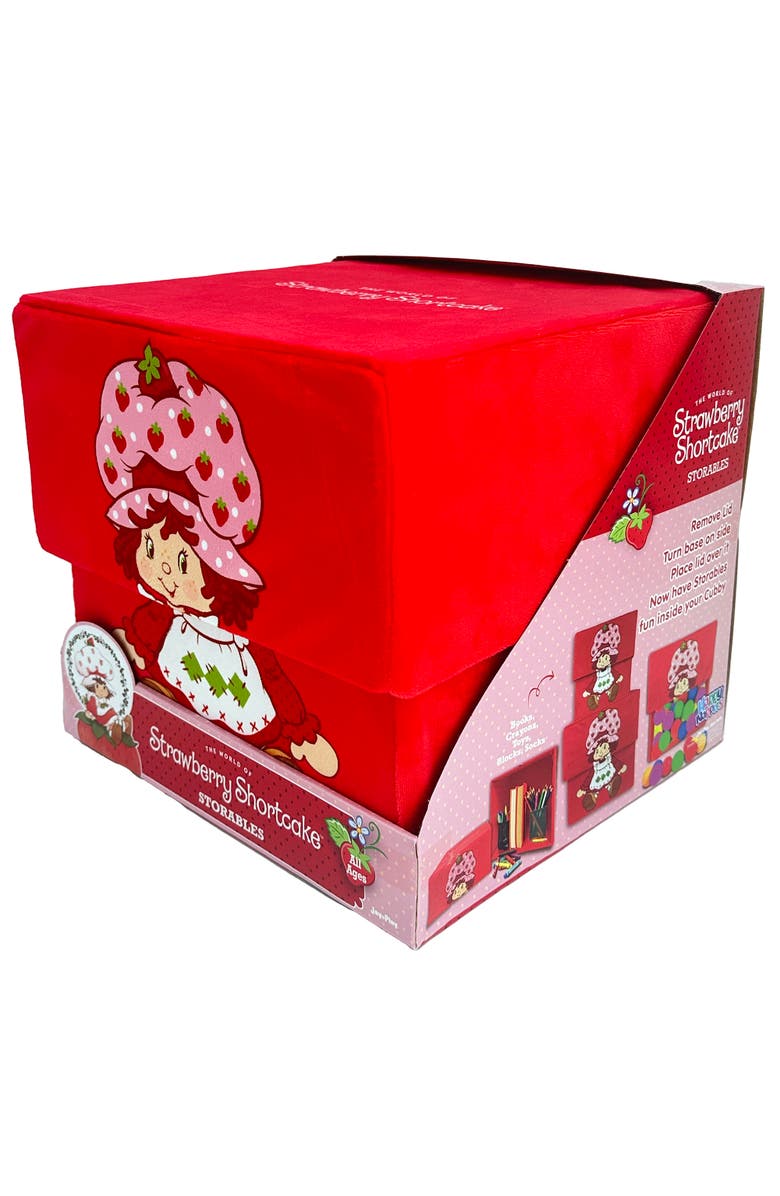 Strawberry Shortcake 12 Inch Storage Box, Fabric Bin with Lid, Alternate, color, Red