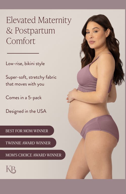 Kindred Bravely Assorted 5-pack Under The Bump Full Coverage Maternity Briefs In Multi