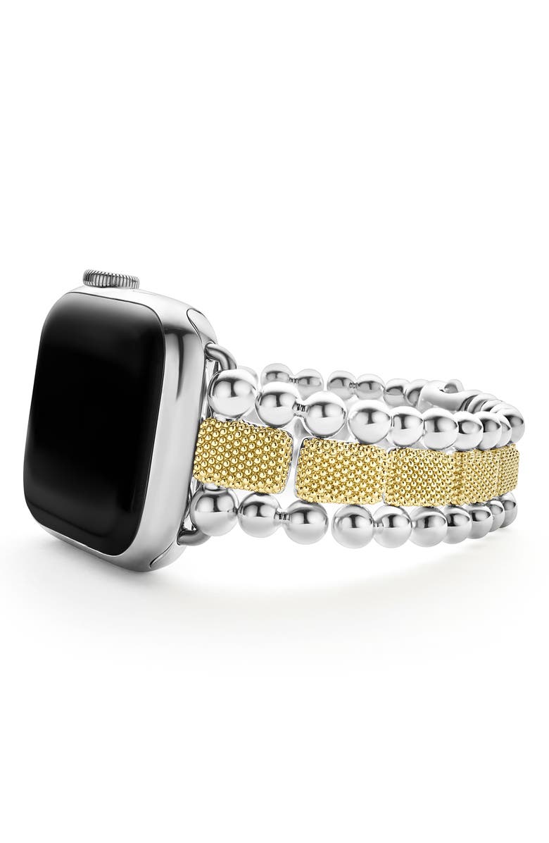 LAGOS Smart Caviar Lux Apple Watch<sup>®</sup> Watchband, Alternate, color, Gold/ Silver