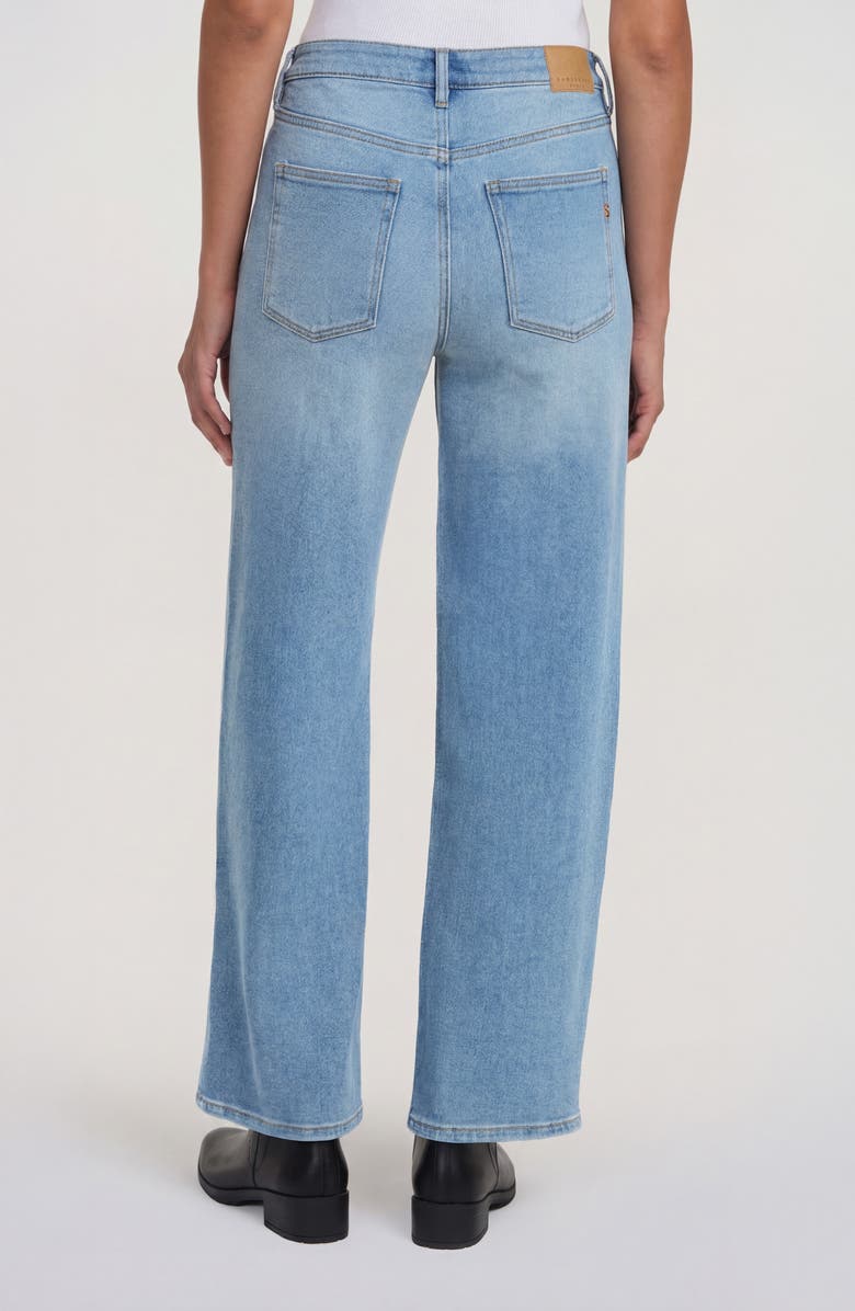 Sanctuary Denim Ekara Mid Rise Slim Wide Leg Jeans, Alternate, color, Light Wash