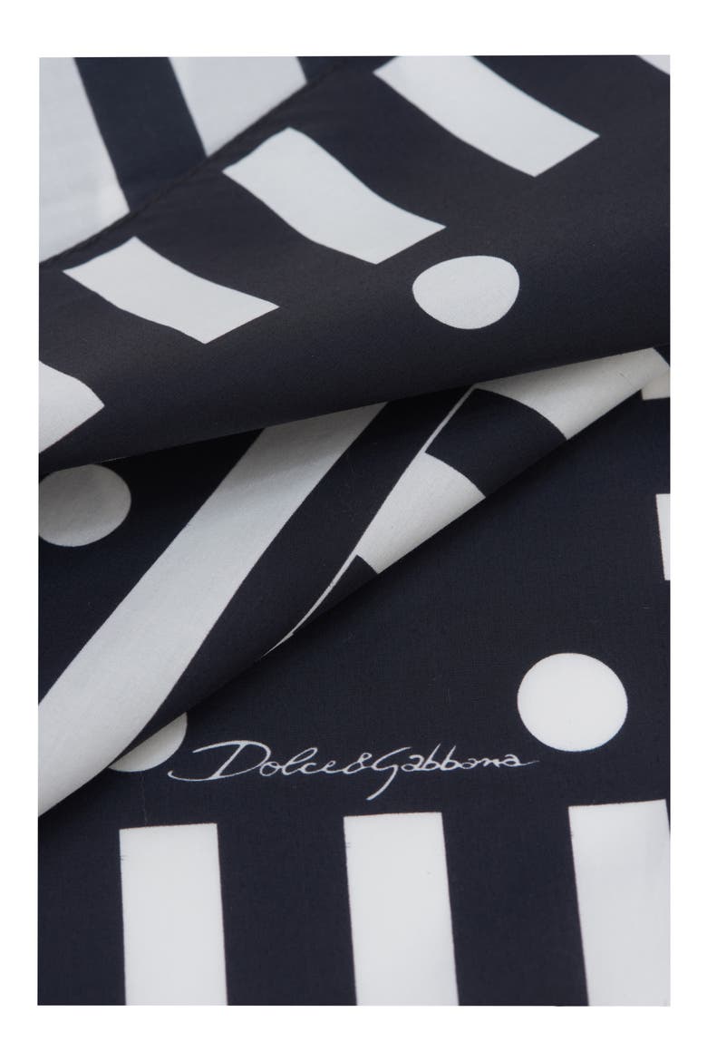 Polka Dot Square Cotton Scarf, Alternate, color, NERO