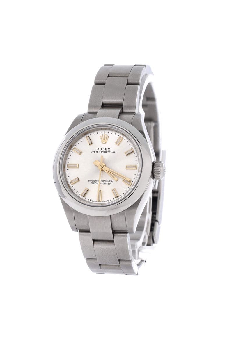 Oyster Perpetual Automatic Watch Stainless Steel 28, Alternate, color, Metallic Silver