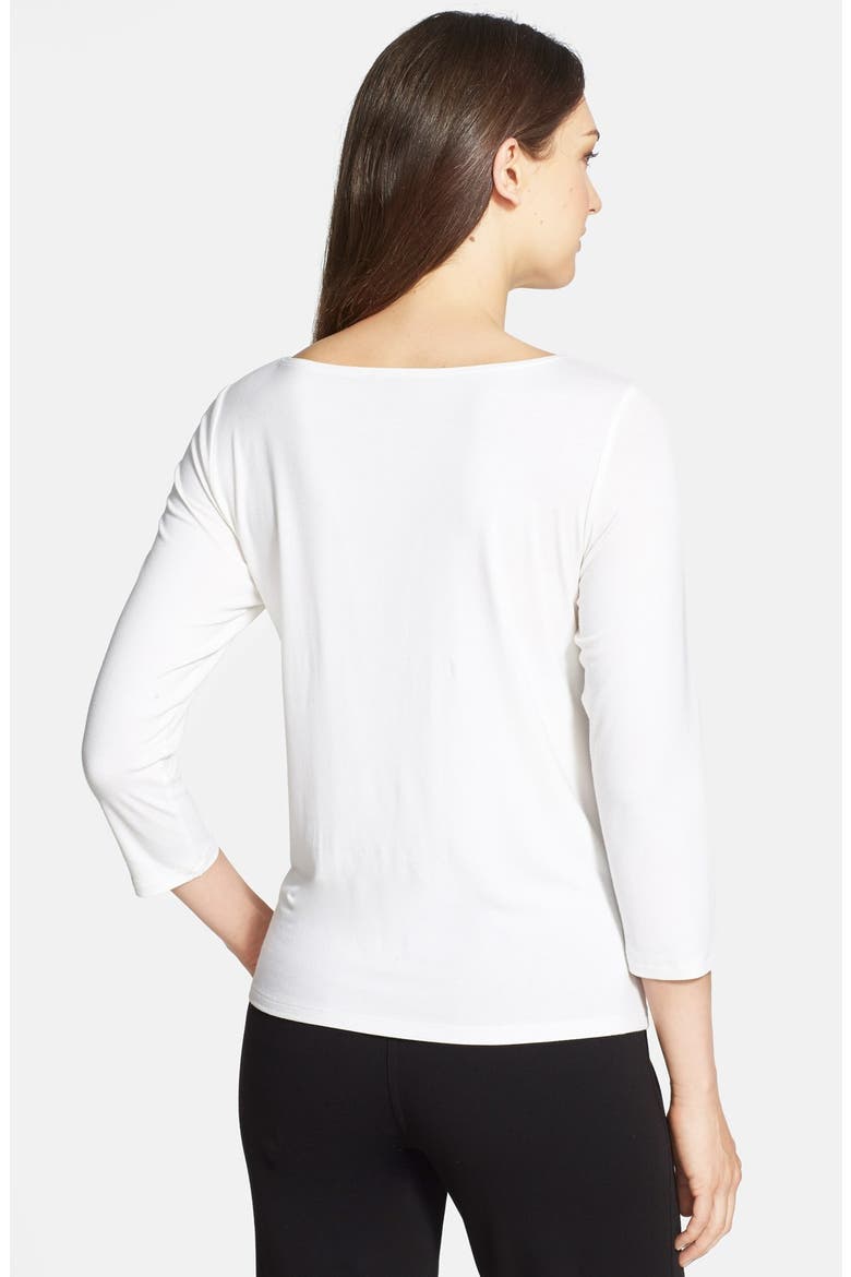 Ballet Neck Tee, Alternate, color, WHITE