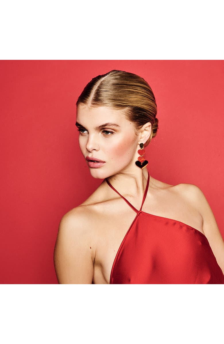 Toolally Heart Drop Earrings - Sienna Red, Alternate, color, Sienna Red