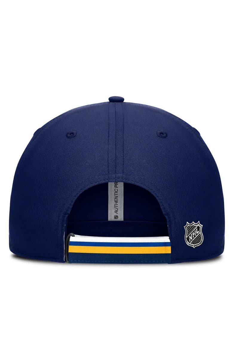 FANATICS Men's Fanatics Navy/Gold St. Louis Blues Authentic Pro Ripstop Adjustable Hat, Alternate, color, Navy