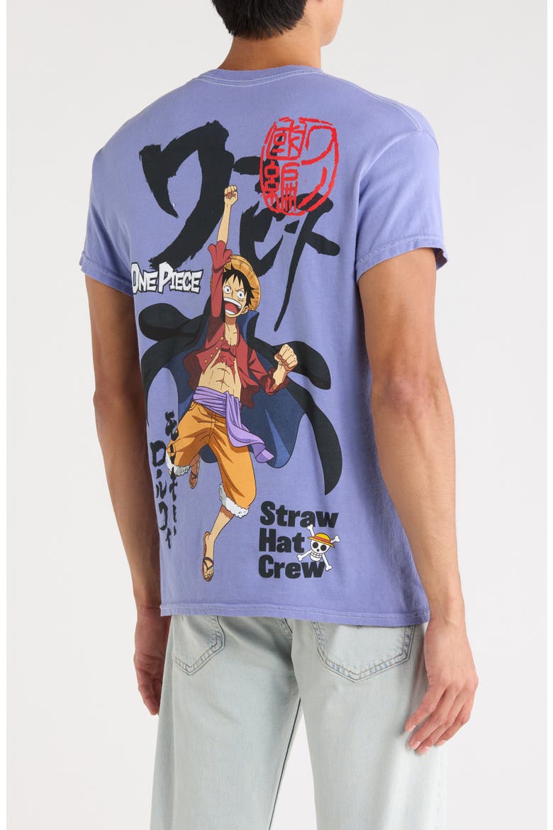 One Piece Jumbo Luff Cotton Graphic T-Shirt, Alternate, color, PIGMENT DYE BLUE JEAN