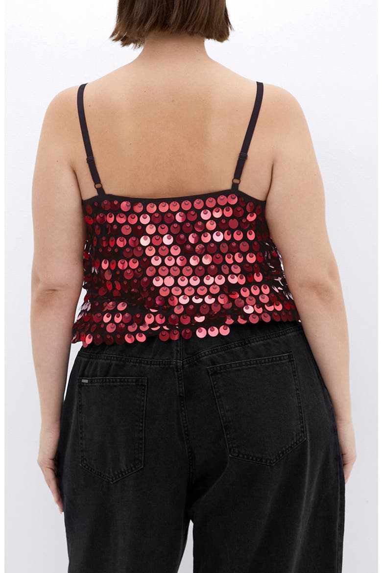 Disco Paillette Sequin Camisole, Alternate, color, PINK