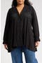 Eyelet Button-Up Shirt