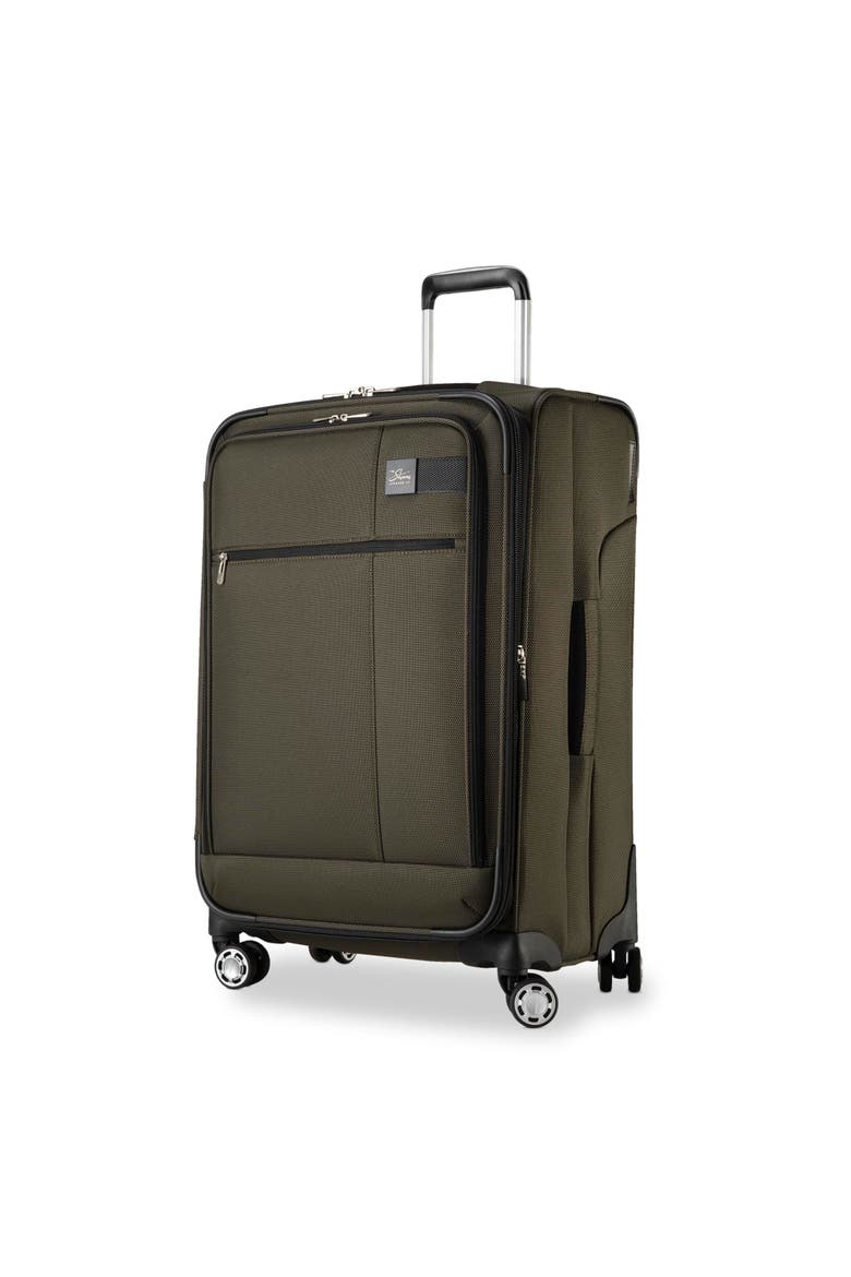 Sigma 7.0 Softside Expandable 24" Medium Checked Spinner Luggage, Main, color, Pine