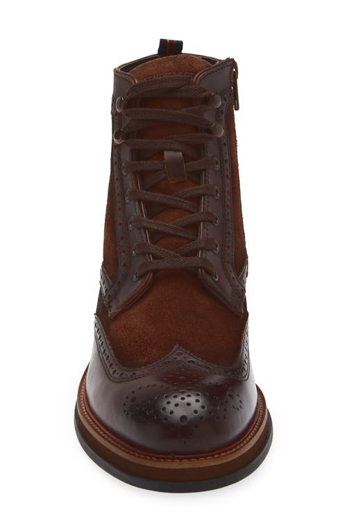 Steve Madden Addis Brogue Boot In Brown