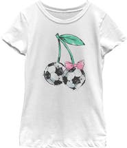 Lost Gods Girls Lost Gods Soccer Cherries Watercolor Sketch T Shirt