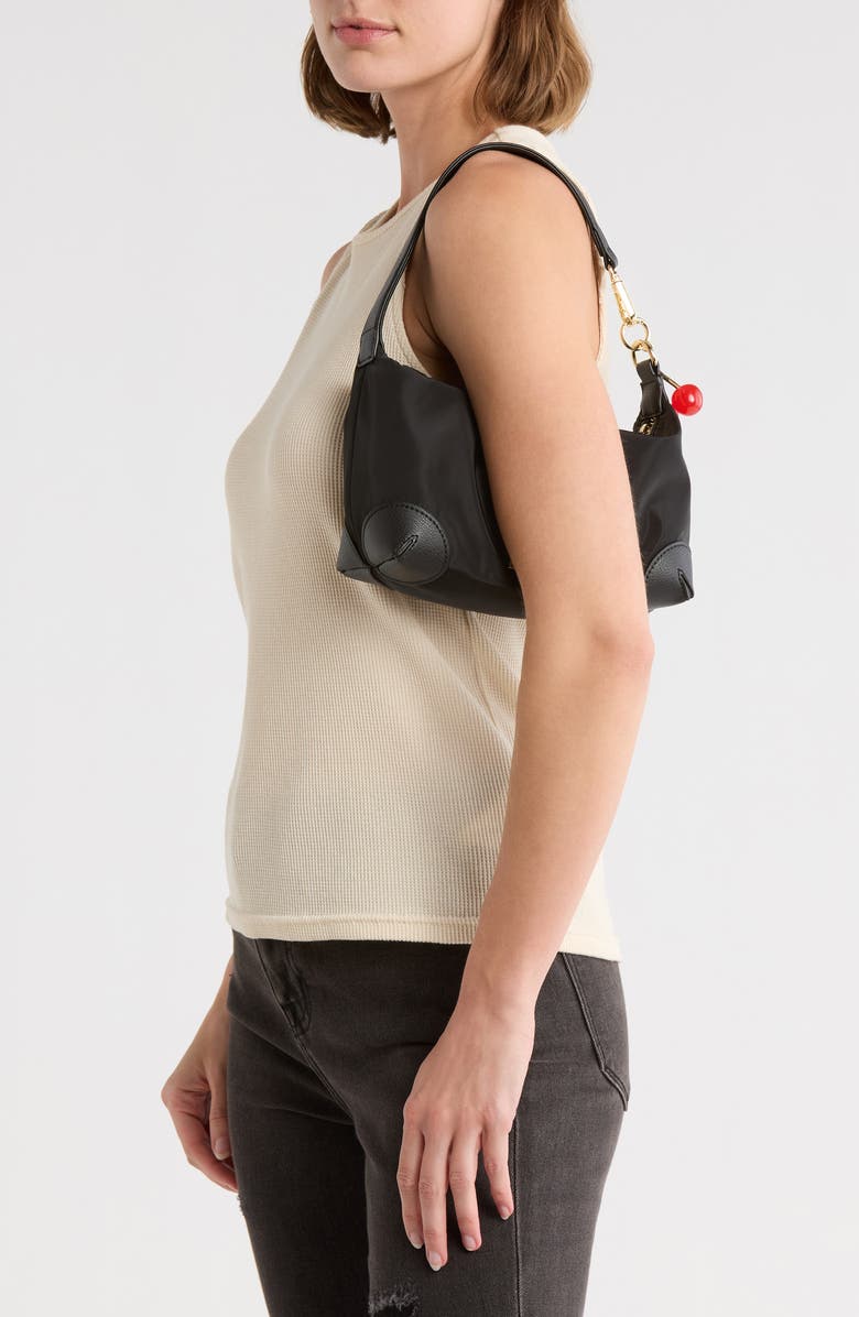 Madden Girl Woven Shoulder Bag, Alternate, color, Black