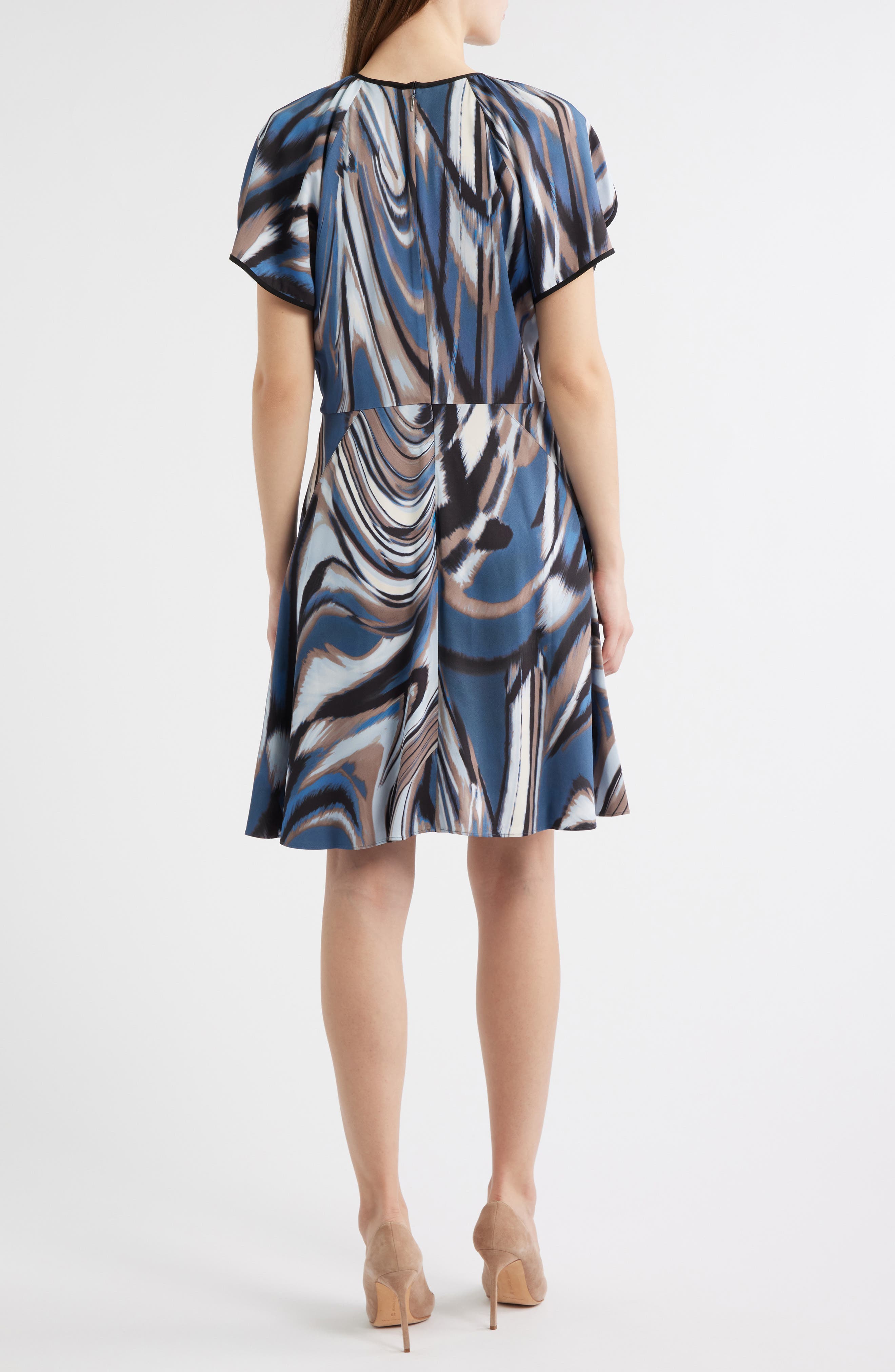 Swirl Print A-Line Dress - image 2