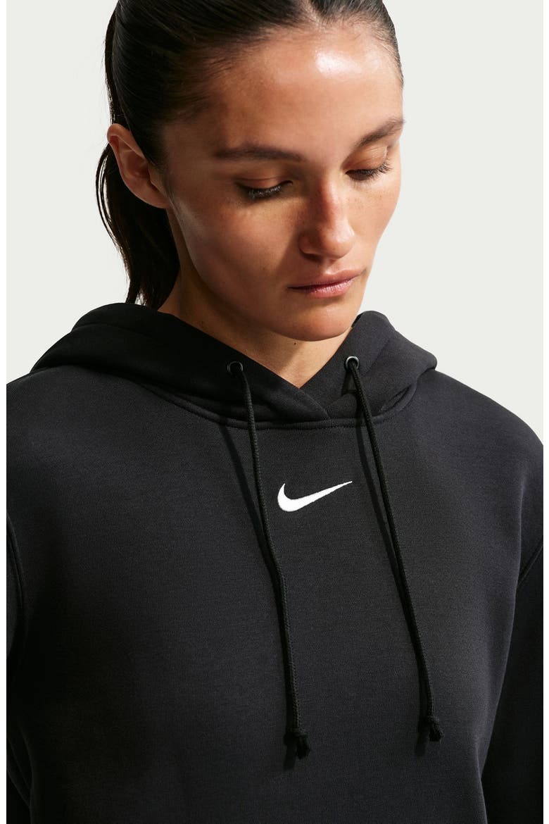 Phoenix Fleece Pullover Hoodie, Alternate, color, BLACK/ SAIL