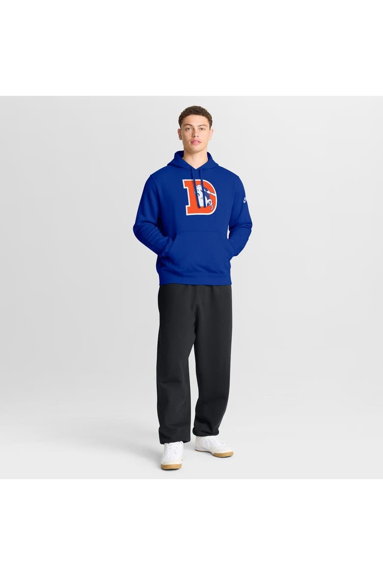 Men's Nike Royal Denver Broncos Club Fleece Pullover Hoodie, Alternate, color, Royal