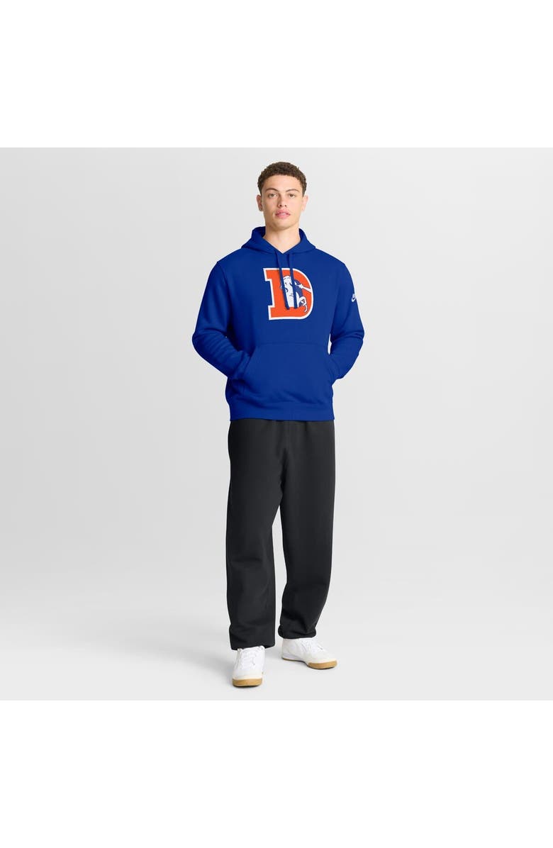 Nike Men's Nike Royal Denver Broncos Club Fleece Pullover Hoodie, Alternate, color, 