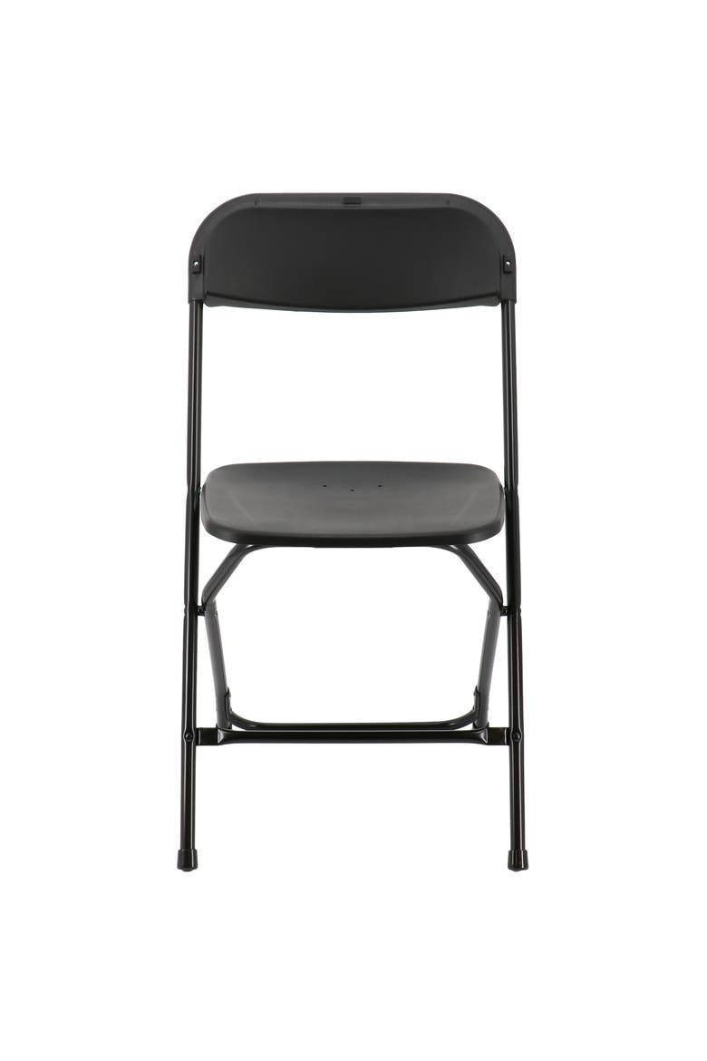 4 Piece Plastic Folding Chair, Alternate, color, Black