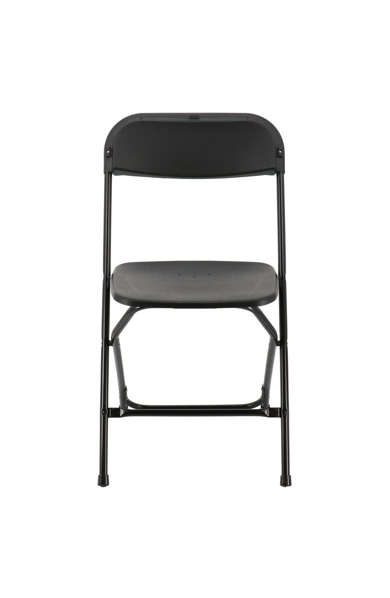Elama 4 Piece Plastic Folding Chair, Alternate, color, Black