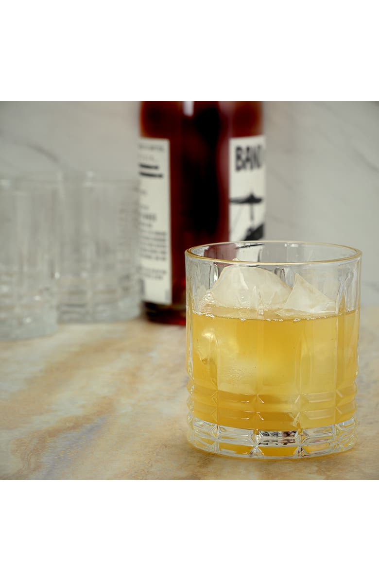 Gibson Home Jewelite 4 Piece 11 oz. Double Old Fashioned Glass Set, Alternate, color, Clear