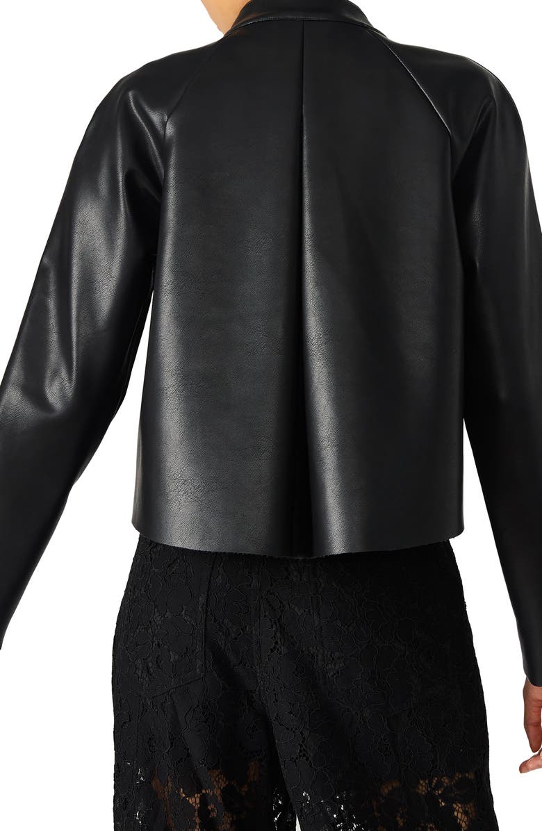 Steve Madden Jett Faux Leather Moto Jacket, Alternate, color, Black