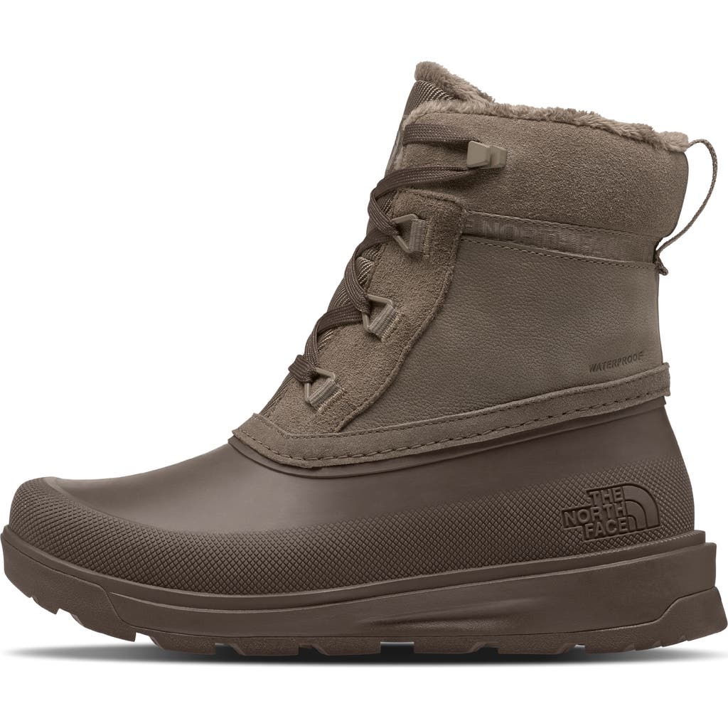 The North Face Shellista V Waterproof Insulated Short Boot In Brown
