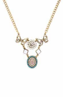 OLIVIA WELLES Rosella Mixed Charm Frontal Necklace