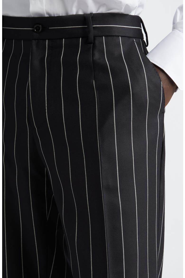 Pinstripe Wool Trousers, Alternate, color, RIGATO