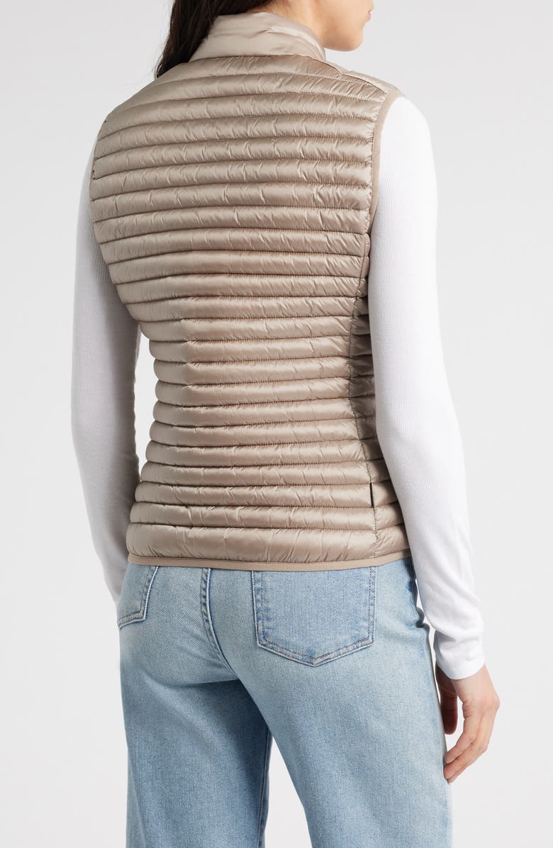 Save The Duck Arabella Water Repellent Quilted Puffer Vest, Alternate, color, Pearl Grey