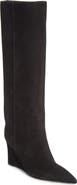 Jimmy Choo Blake Pointed Toe Knee High Wedge Boot