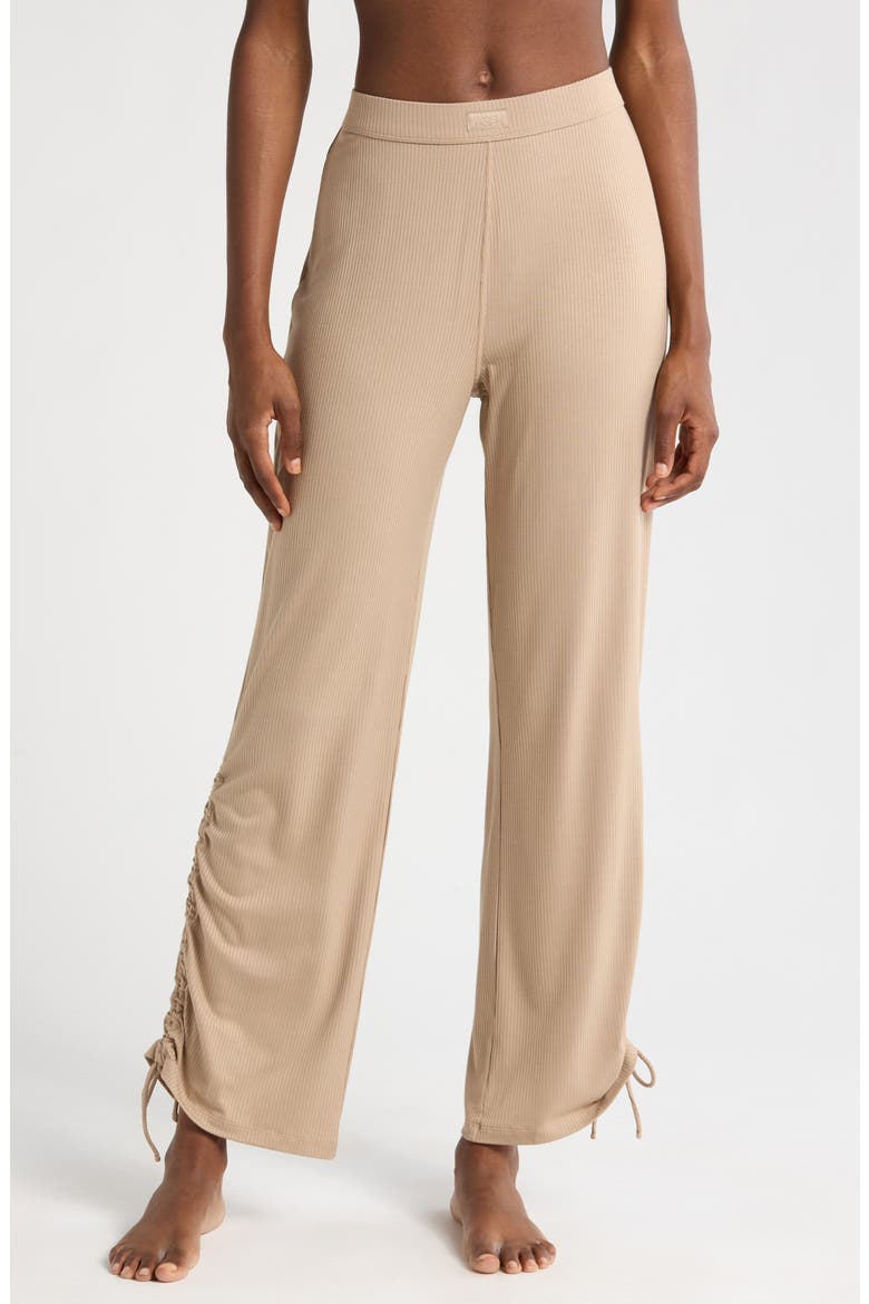 Vyanna Rib Lounge Pants, Main, color, SILVER TAUPE