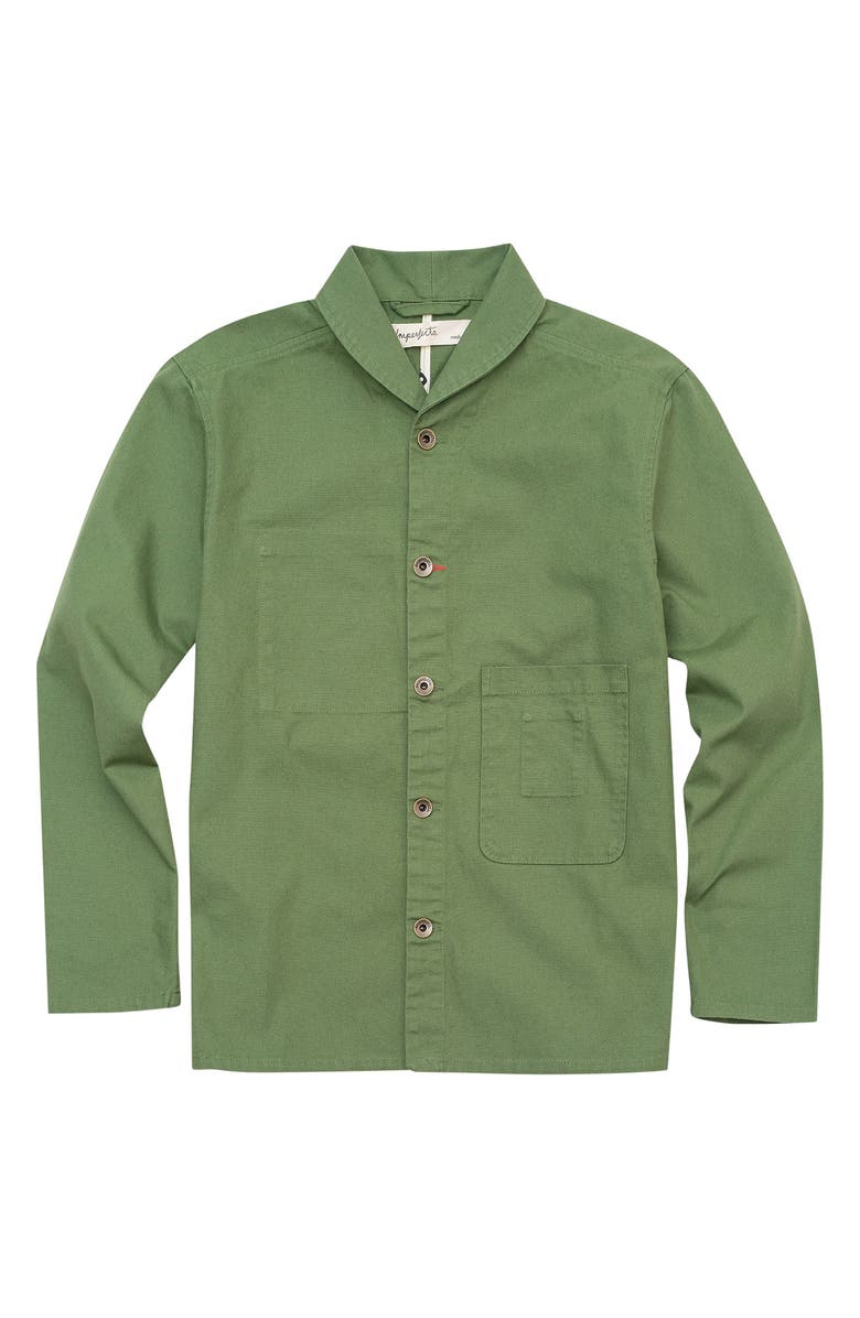 Imperfects Organic Cotton Canvas Shepherds Shirt Jacket, Alternate, color, Fatigue