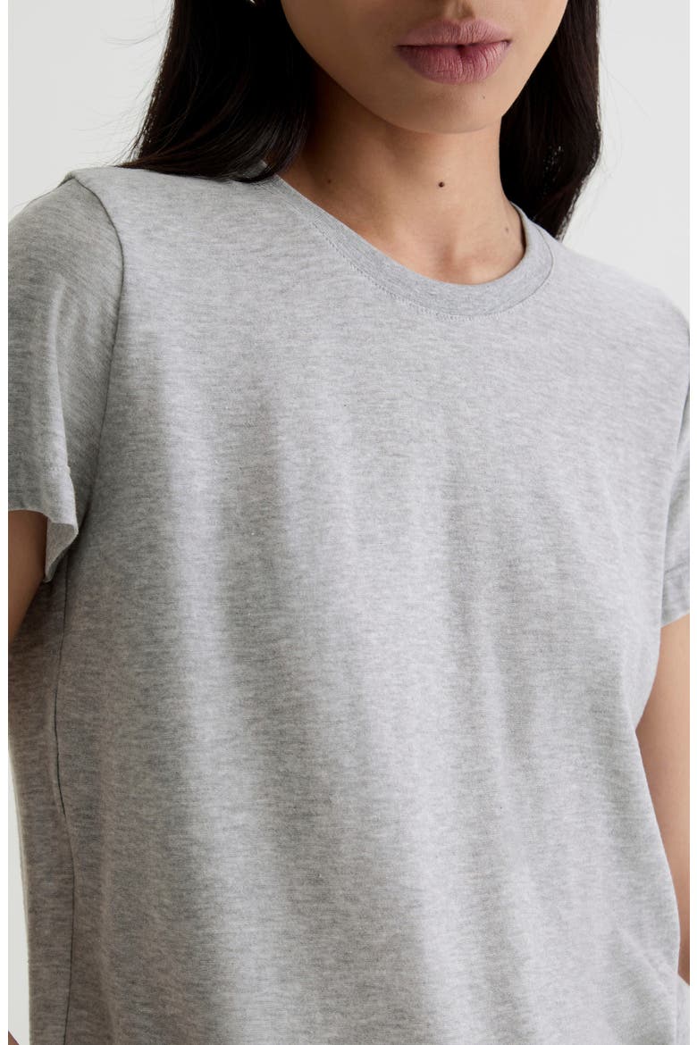 Zoie Cotton & Linen Blend T-Shirt, Alternate, color, HEATHER GREY