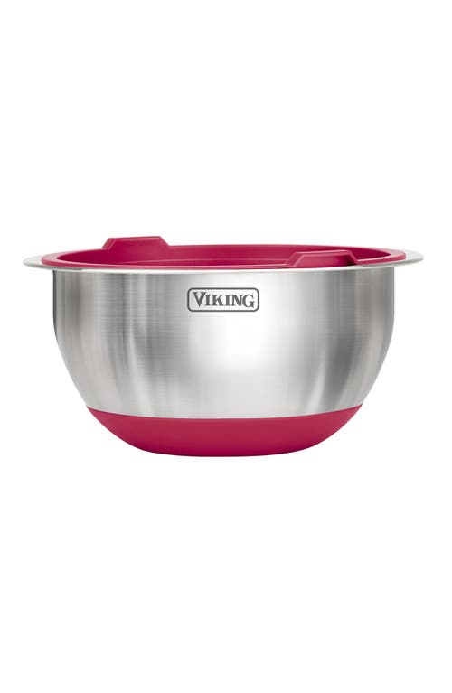Viking 10-piece Stainless Steel Mixing Bowl Set With Lids In Red
