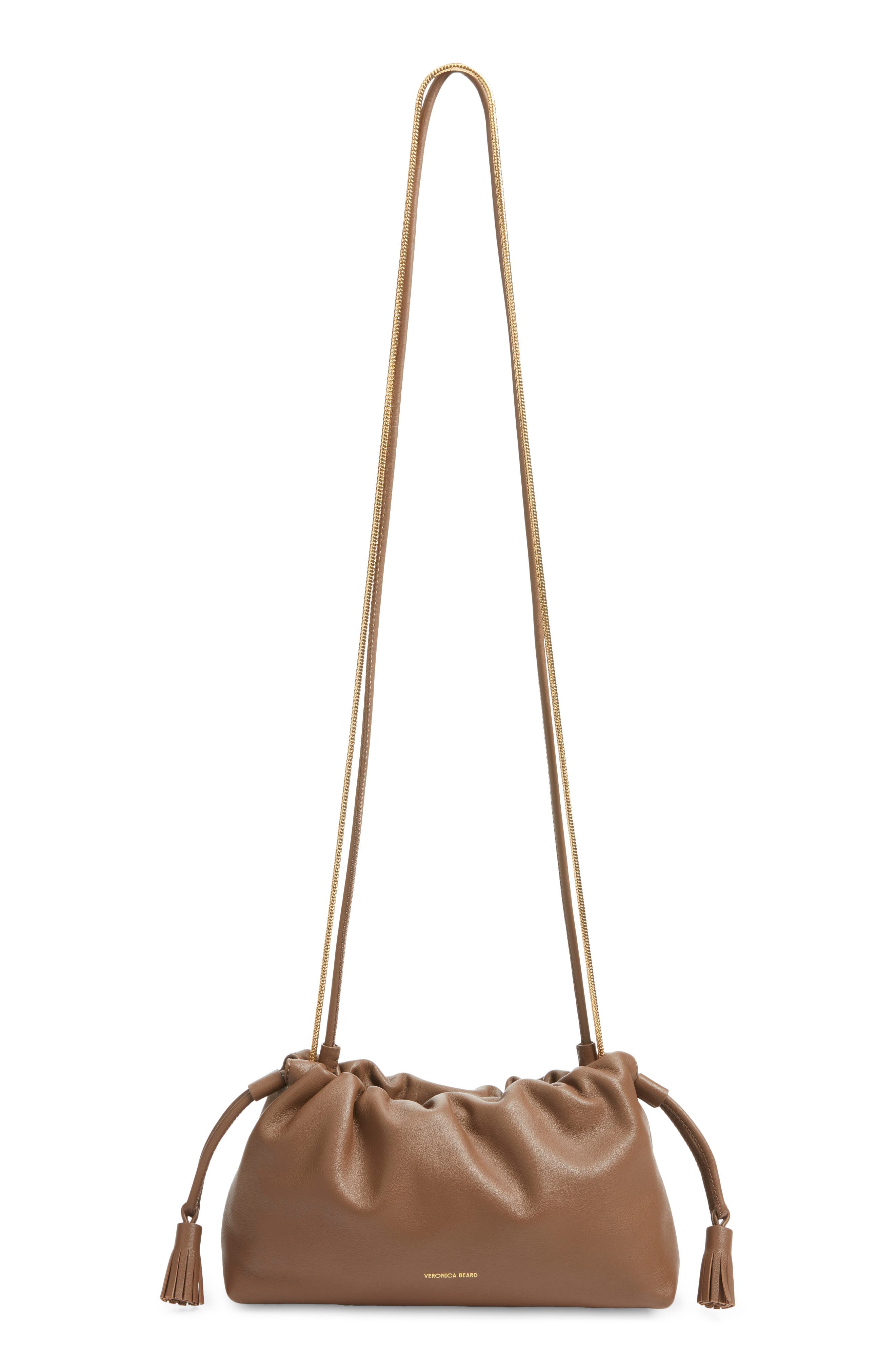 Small Stash Leather Bag, Main, color, BARK