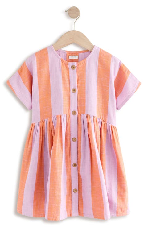Kids' Stripe Button-Up Shirtdress (Little Kid & Big Kid)