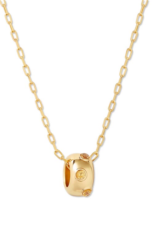 Brook & York Brook And York Kate Birthstone Pendant Necklace In Gold - November