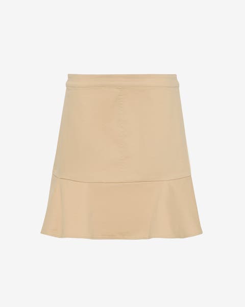 ミニスカート [MATINKIM]lowrise pleats mini skirt in beige MATIN KIM] LOWRISE PLEATS MINI SKIRT IN BEIGE | もごつ