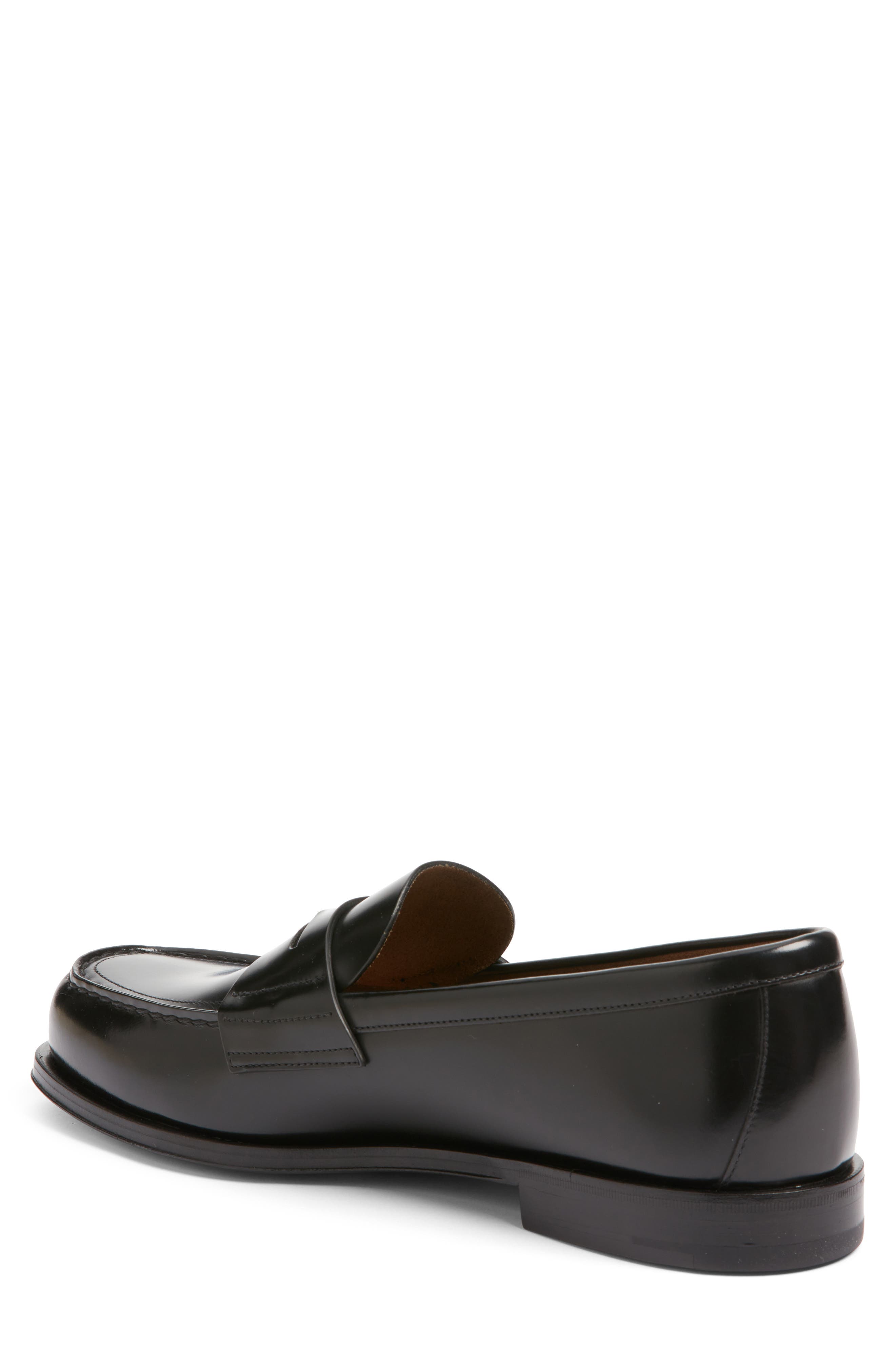Prada Logo Penny Loafer, Alternate, color, Nero