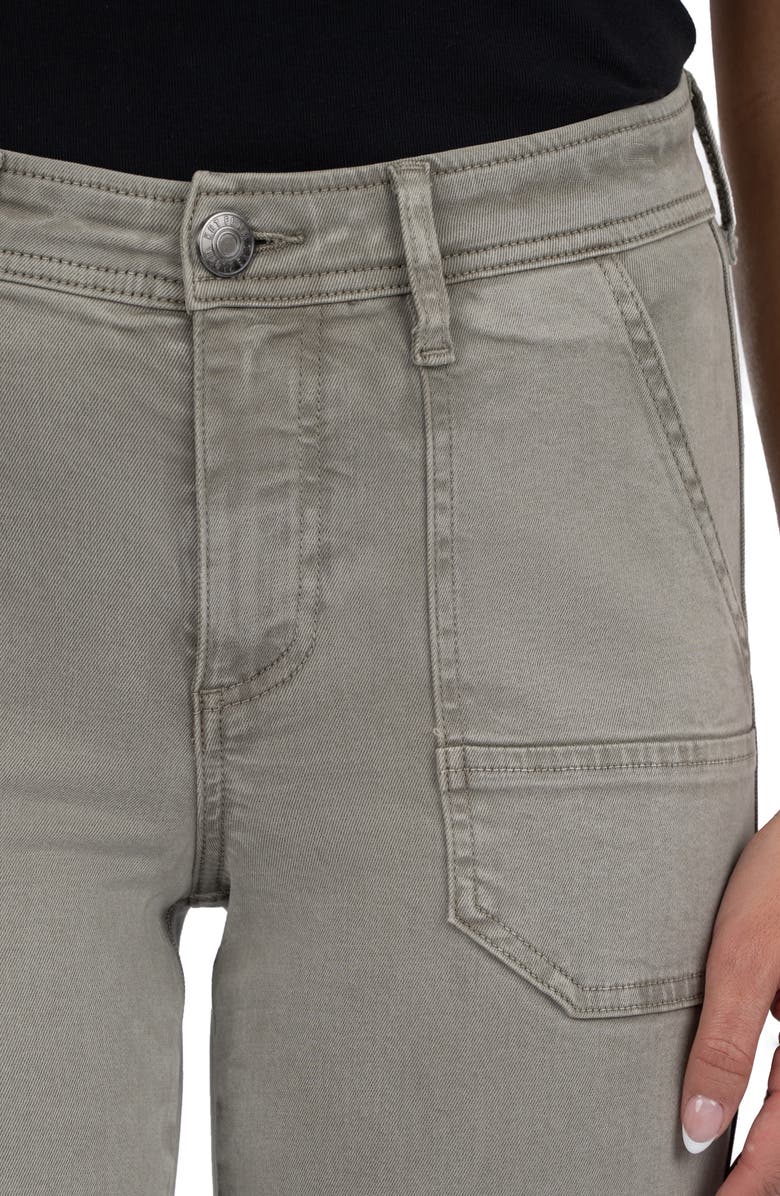 KUT from the Kloth Reese Mid Rise Crop Slim Straight Leg Utility Jeans, Alternate, color, 