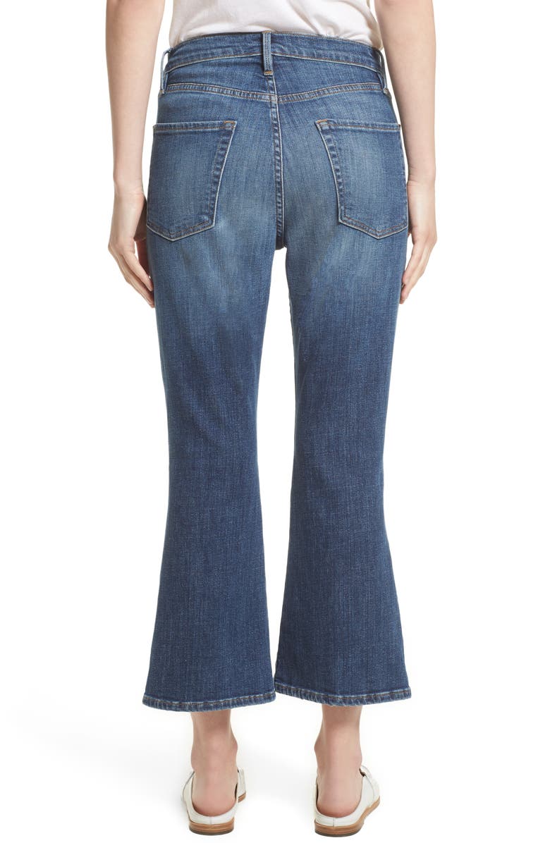 FRAME Le Crop Flare High Waist Jeans, Alternate, color,