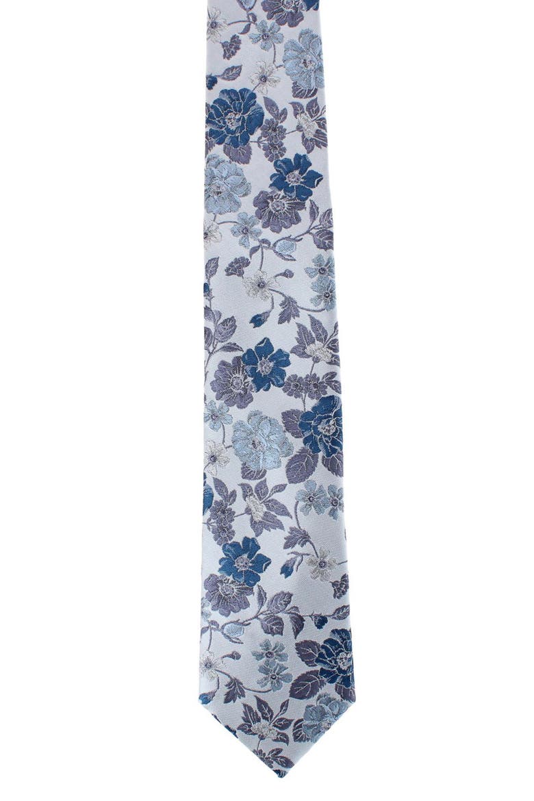 Necktie and Pocket Square Set, Alternate, color, SILVER